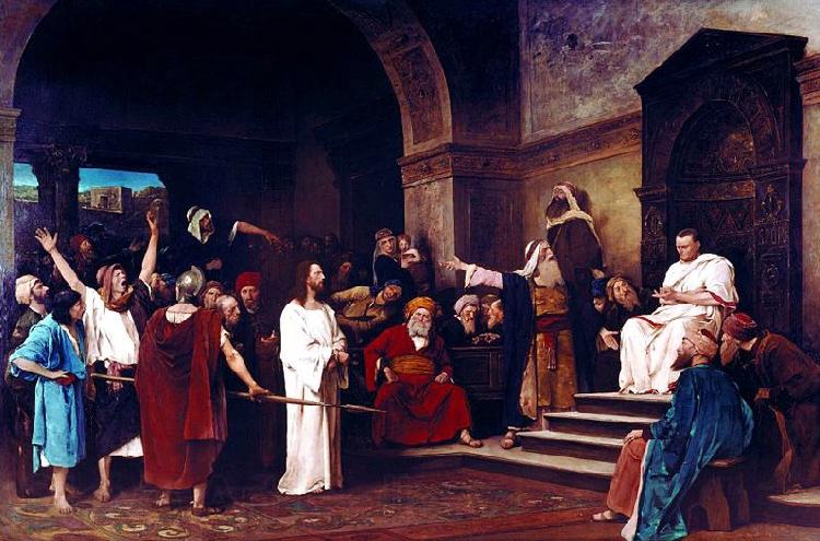 Mihaly Munkacsy Christ in front of Pilate jezus przed pilatem